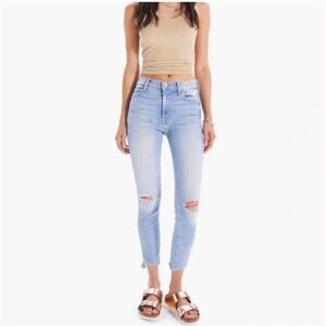 Mother The Stunner Ankle Step Hem Jeans In Poisoned Petals Size 25